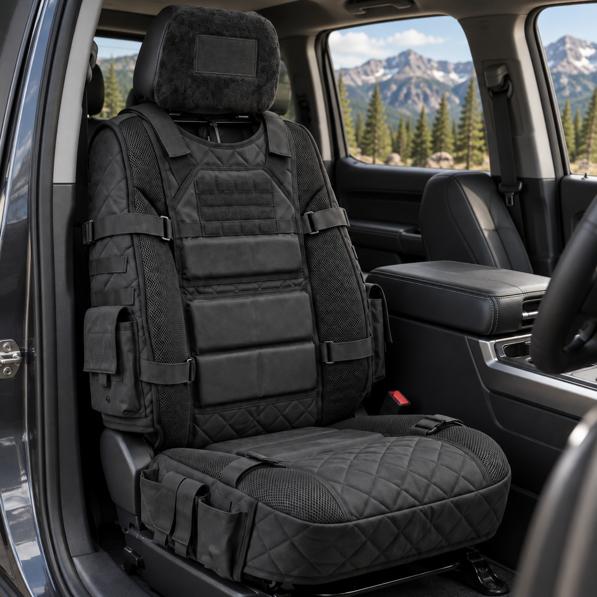 π₯ 50% OFF β Rugged MOLLE Truck Seat Cover | Tactical Storage, Tough Seat Protection & All-Day Comfort π
