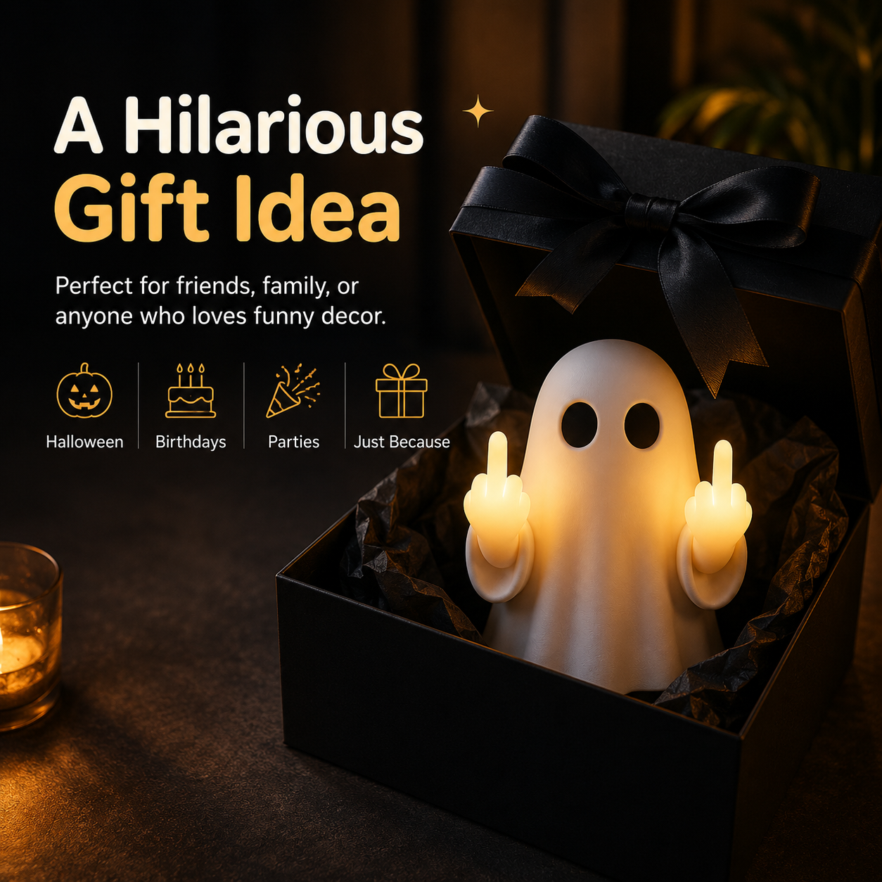 ?? Funny Ghost Middle Finger Night Light ?? 50% OFF Today Only!
