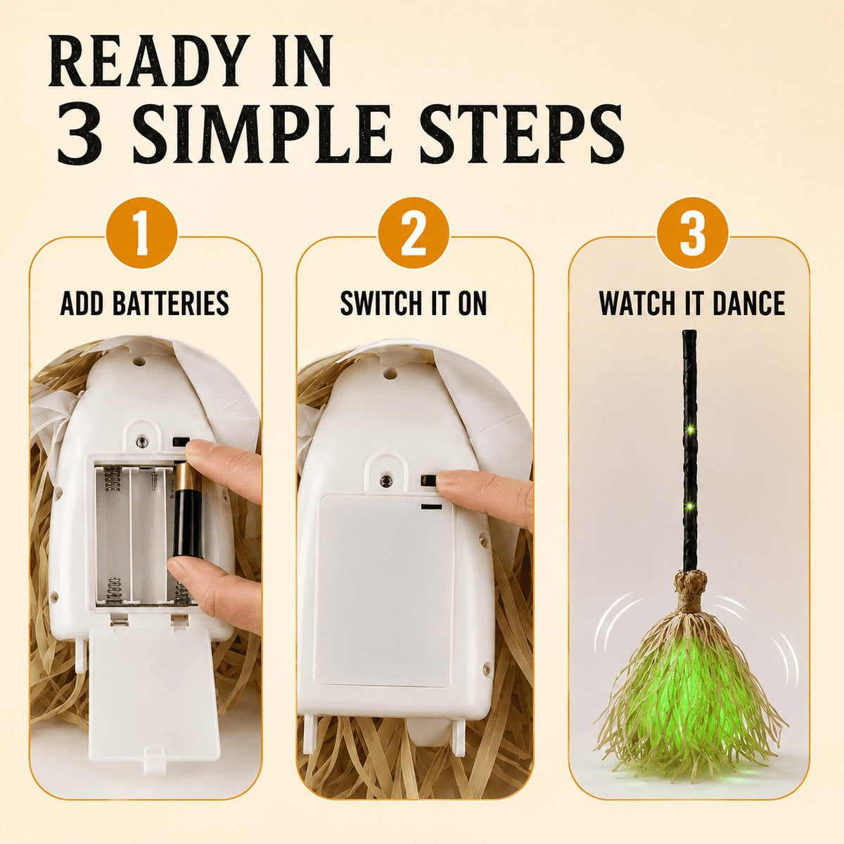 🔥Last Day 50% OFF🧹 Halloween Magic Moving Witch Broom