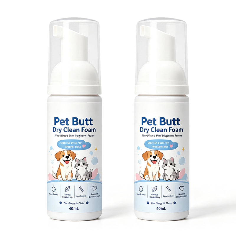 🔥Limited Time Buy 1 Get 1 Free🔥No-Rinse Pet Butt Dry Clean Foam for Dogs & Cats