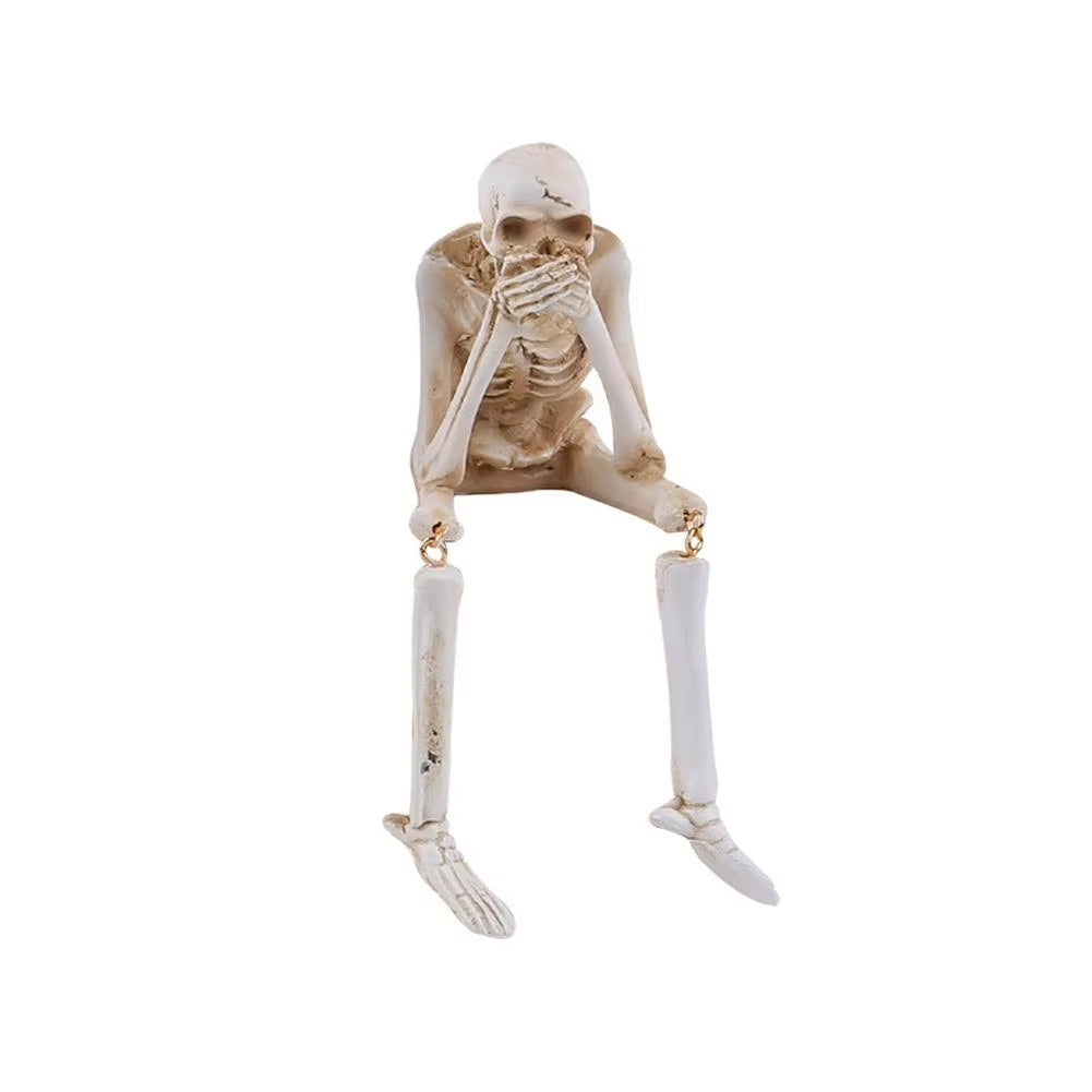 Hear No Evil, See No Evil, Speak No Evil Creative Halloween Skull Decoration
