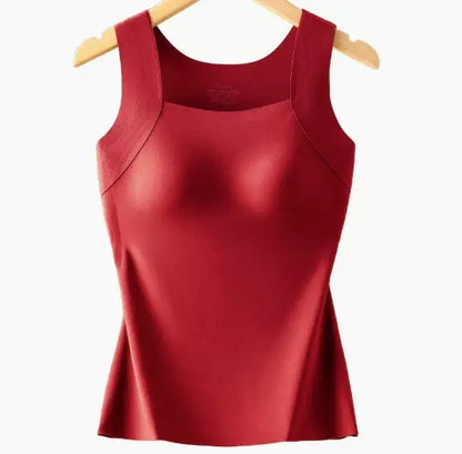 🏆Last Day!!💐Women's U Neck Thermal Tank Tops with Built-In Bra