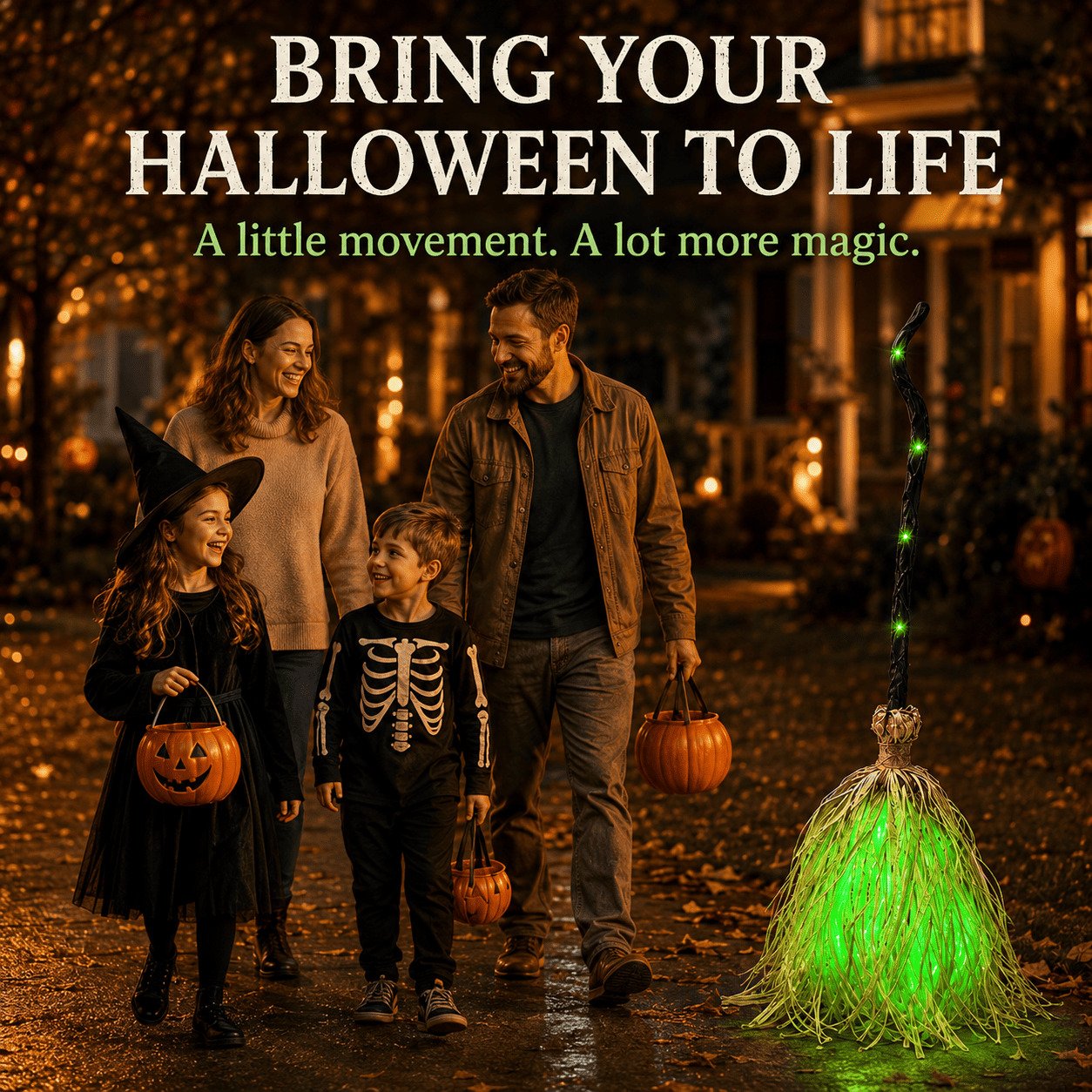??Last Day 50% OFF?? Halloween Magic Moving Witch Broom