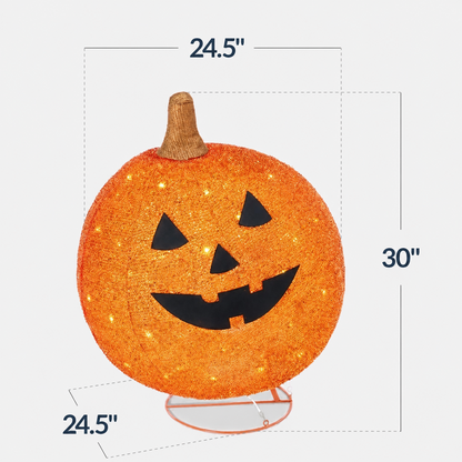?? 2-Piece Lighted Pumpkin Set: Halloween to Thanksgiving 2-in-1 Decor!