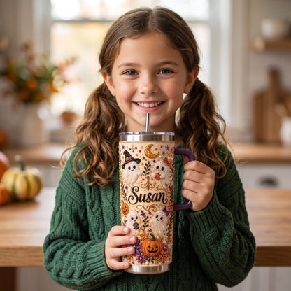 ?? Halloween Ghost Pearl Tumbler ¨C A Spooky-Cute Gift Made Just For Her ????