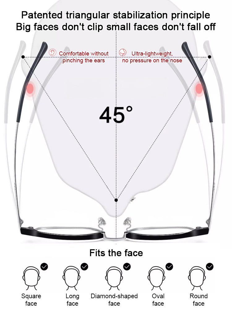 ✨ Smart Zoom Reading Glasses: One Pair for Near, Far, and Everything in Between | 7g Ultra-Light Titanium👓