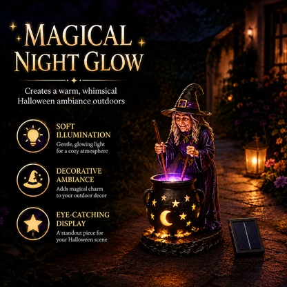 ?? Glowing Witch Cauldron Solar Decor ¨C Enchant Your Halloween Yard