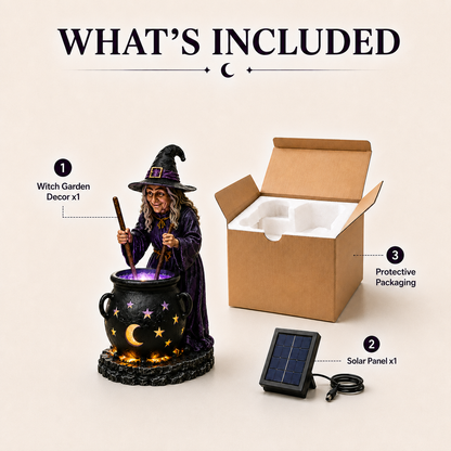 ?? Glowing Witch Cauldron Solar Decor ¨C Enchant Your Halloween Yard