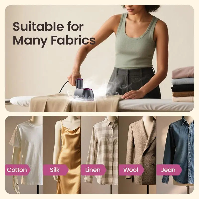 FallDealsForYou  Foldable 2-in-1  Handheld Iron - Fast Heating, 150ml Water Tank, Large Soleplate, Compact Lightweight Travel-Ready Garment Steamer & Ironing Machine for Home Clothes Refresh,  Iron, Handheld Ironing Machine