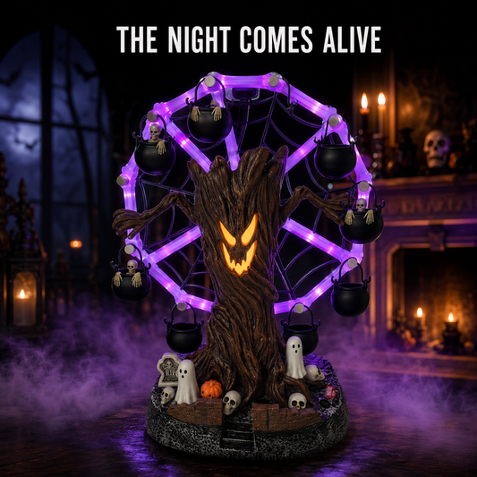 ?? Animated Haunted Tree Ferris Wheel ¨C Light & Sound Halloween Tabletop Decor