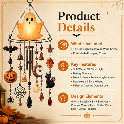 ??LAST DAY 50% OFF - ?? Haunted Glow Ghost Wind Chime