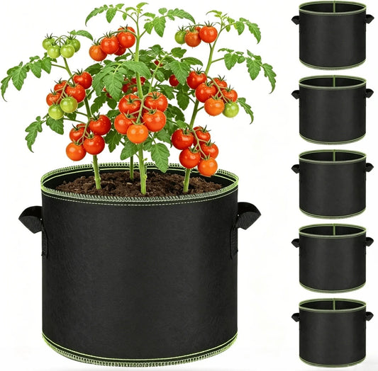 5-Pack 5 Gallon Grow Bags