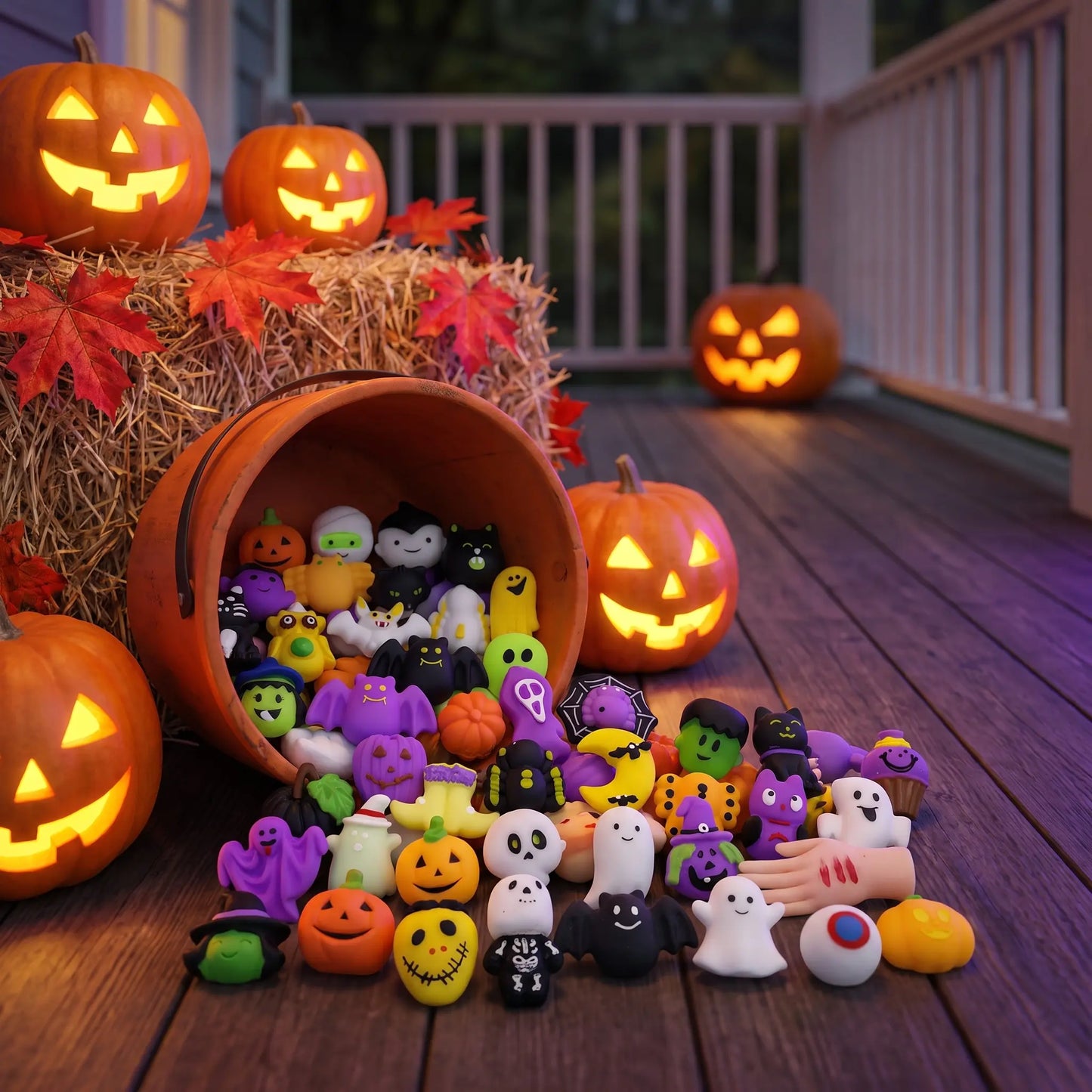 ?? 50% OFF Halloween Mini Squishy Toys ?? 30/60/90 PCS Random Assortment for Party Favors