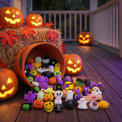 ?? 50% OFF Halloween Mini Squishy Toys ?? 30/60/90 PCS Random Assortment for Party Favors