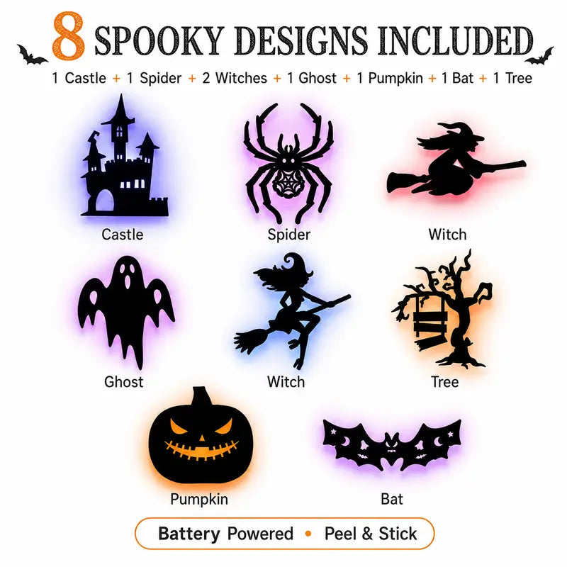 ?? 50% OFF Halloween LED Wall Light Stickers ?? Peel & Stick Spooky Decor