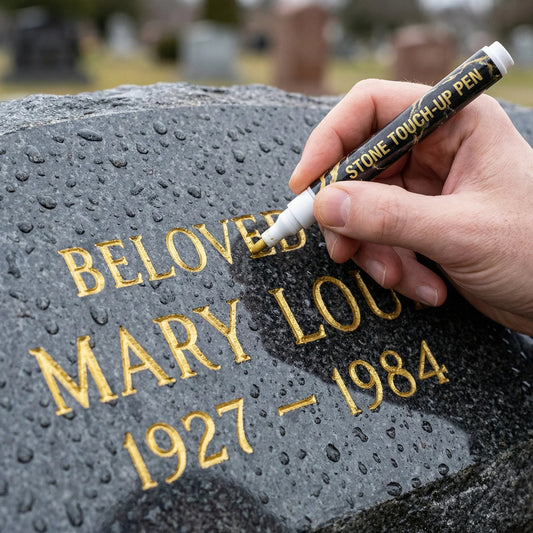 🔥Buy one get one free🔥🐦Golden Tombstone Marker Pen for Restoring Faded Grave Inscriptions