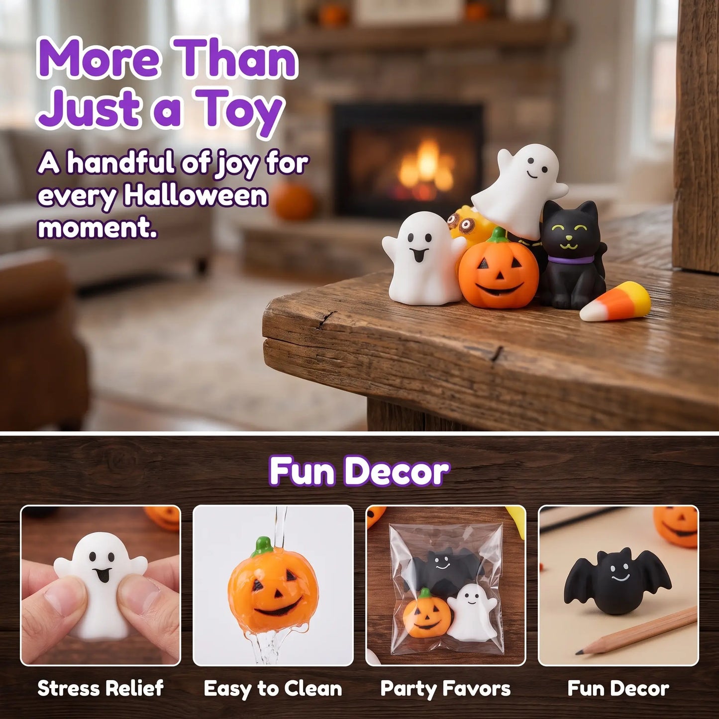?? 50% OFF Halloween Mini Squishy Toys ?? 30/60/90 PCS Random Assortment for Party Favors