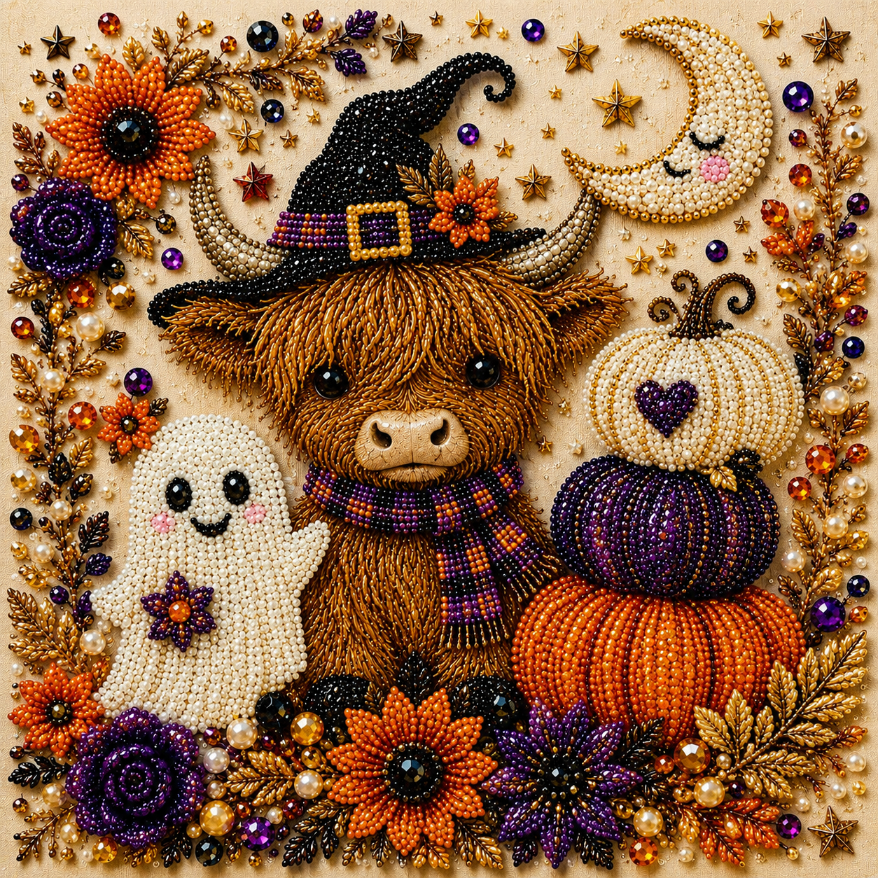 Halloween Ghost Diamond Painting Kit ¨C Pumpkin Cat DIY Home Decor