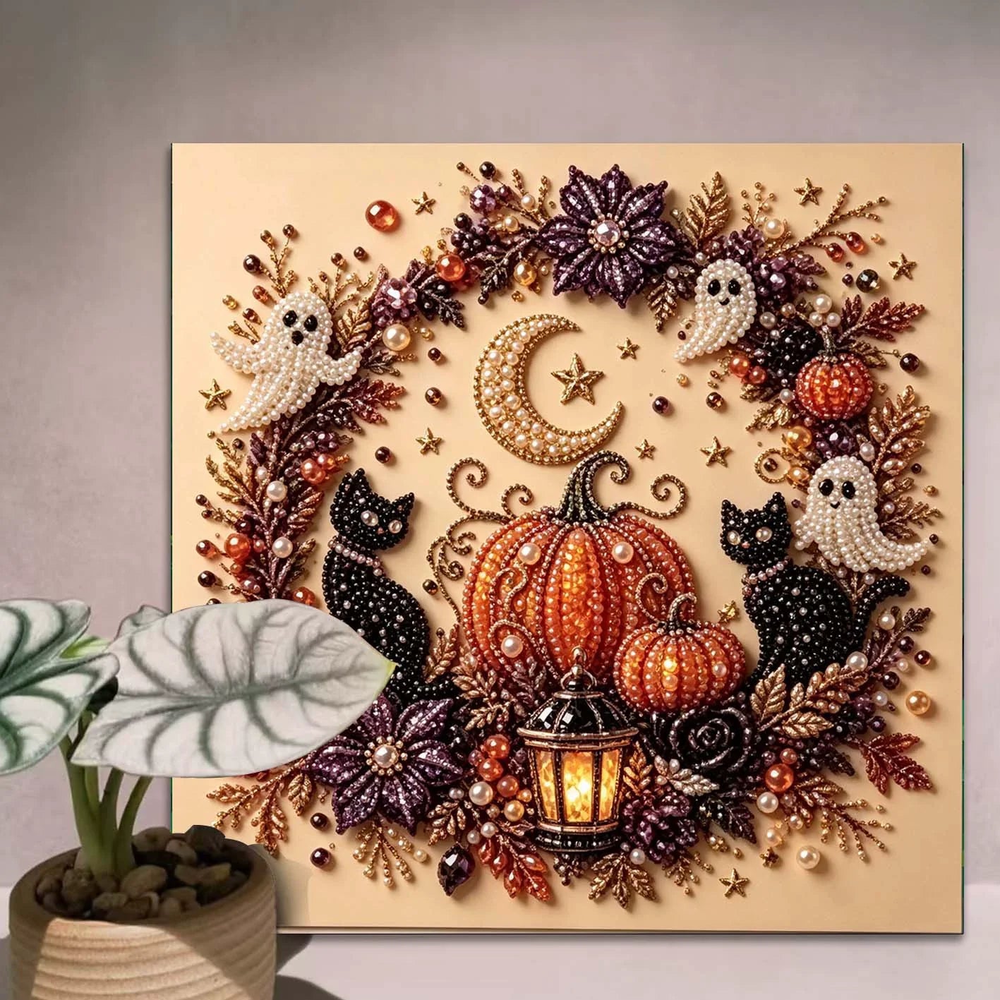 ?? 50% OFF Halloween DIY Pearl Art Kit ? Create, Sparkle & Decorate ?? Perfect Halloween Gift