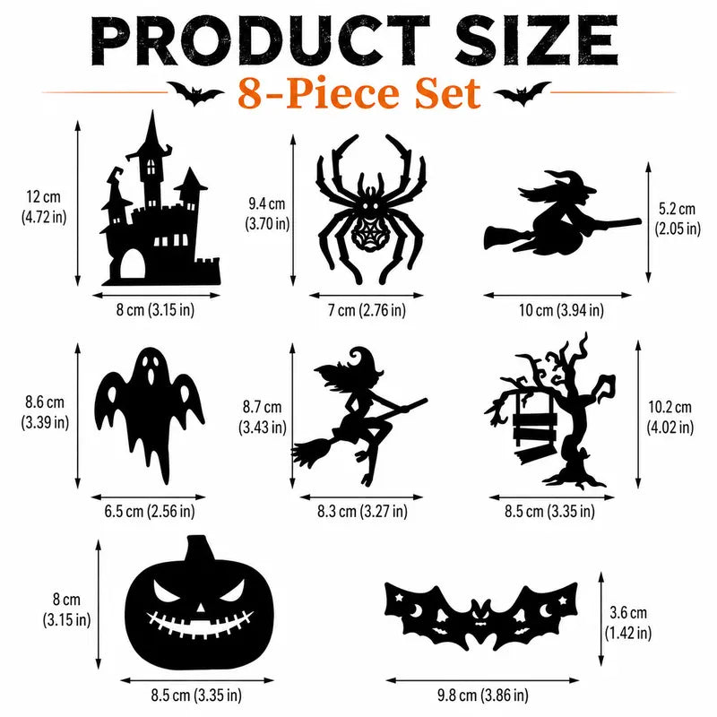 Battery-operated LED Halloween silhouette wall sticker¡ªpeel-and-stick decorative light.