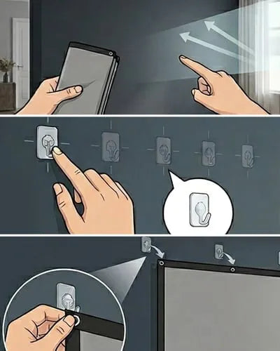 Metallic Anti-Light Projector Screen