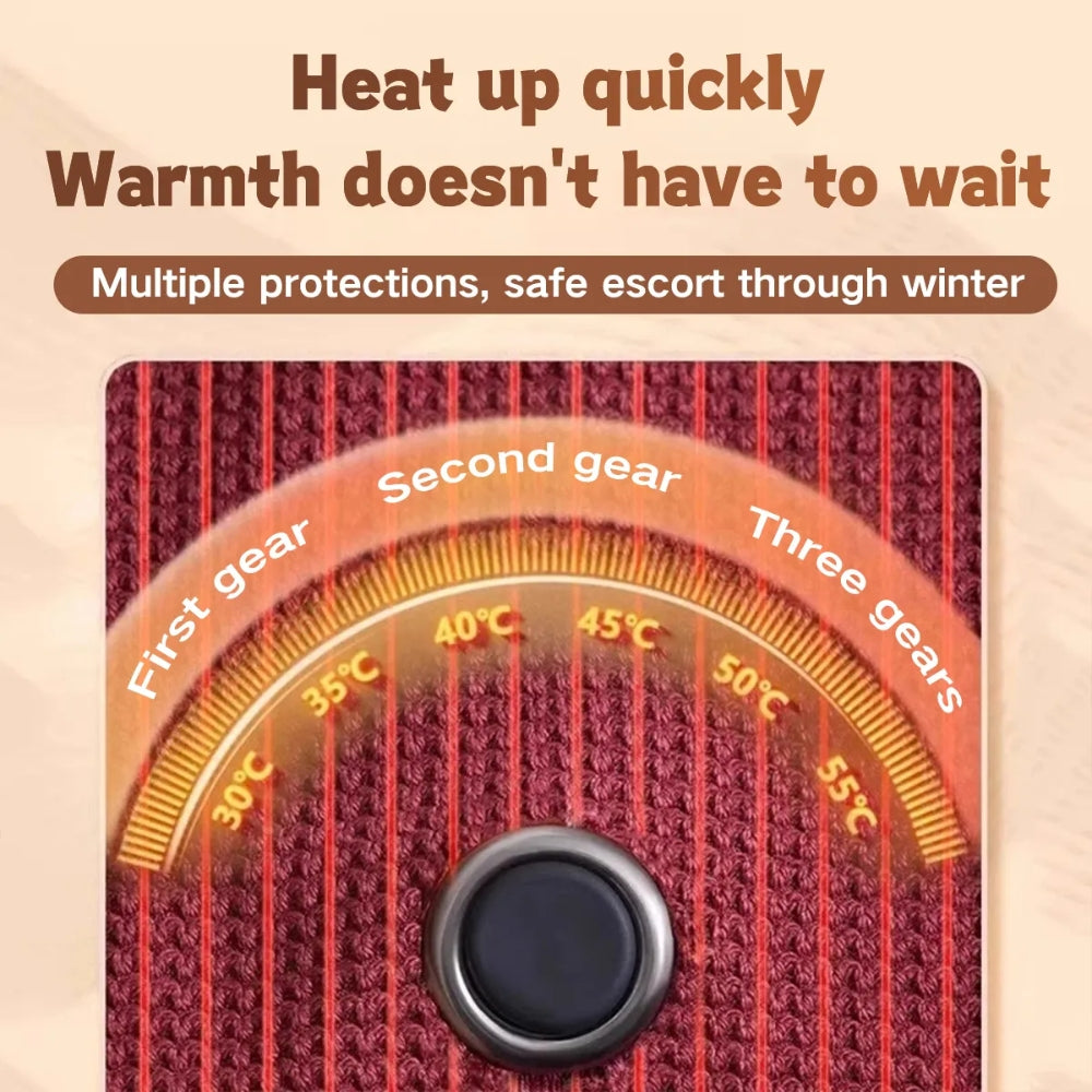 🔥CozyHug Portable Heated Shawl ✨Soft Zipper Wearable Electric Heating Blanket For All-Day Warmth