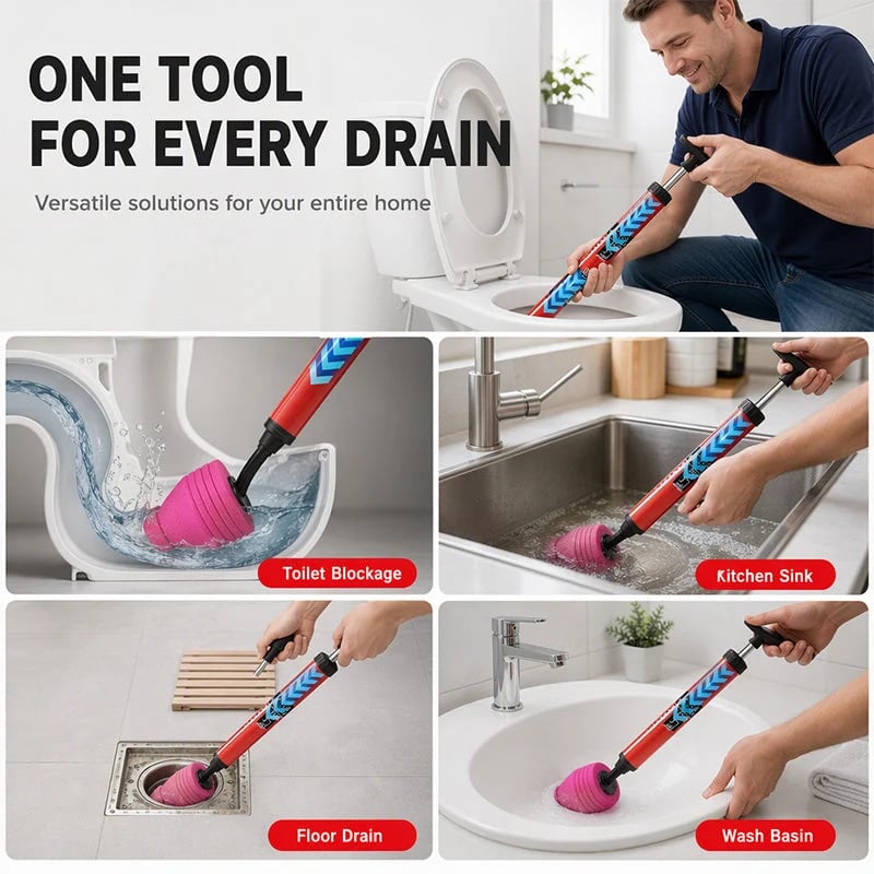 🔥50% OFF🔥🚽 Manual Air Pressure Drain Unclogger – Pump, Seal & Clear