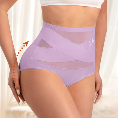 🌸BUY 1 FREE 1✨Plus-Size High-Waist Cross Tummy Control Panties