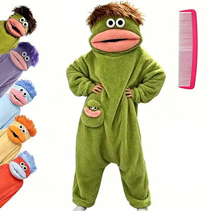 Msrlassn Cute Pajamas Wearable Blanket Hoodie for Women Men,  Oversize Soft Warm Cozy Pullover Home Loungewear Funny Pajamas Onesie, Perfect for Home Party Costume Halloween, One Size for Women Men