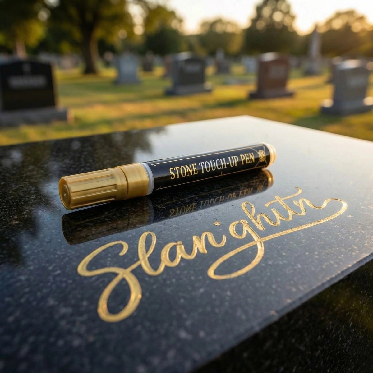 🔥Buy one get one free🔥🐦Golden Tombstone Marker Pen for Restoring Faded Grave Inscriptions