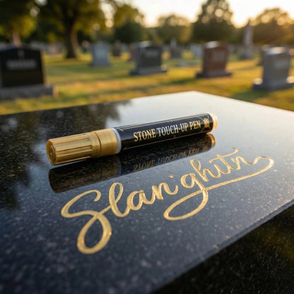 🔥Buy one get one free🔥🐦Golden Tombstone Marker Pen for Restoring Faded Grave Inscriptions