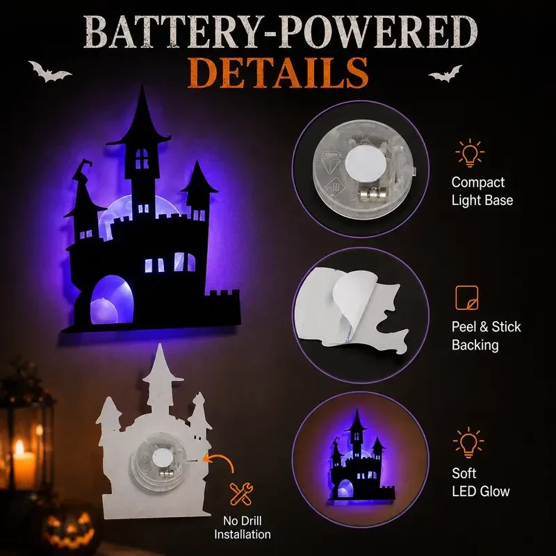 ?? 50% OFF Halloween LED Wall Light Stickers ?? Peel & Stick Spooky Decor
