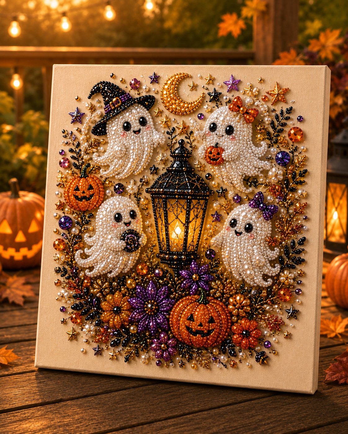 ?? Last Day 49% OFF ¨C ??? Halloween Pearl Art DIY Kit ¨C Turn Tiny Pearls into Spooky-Cute Magic