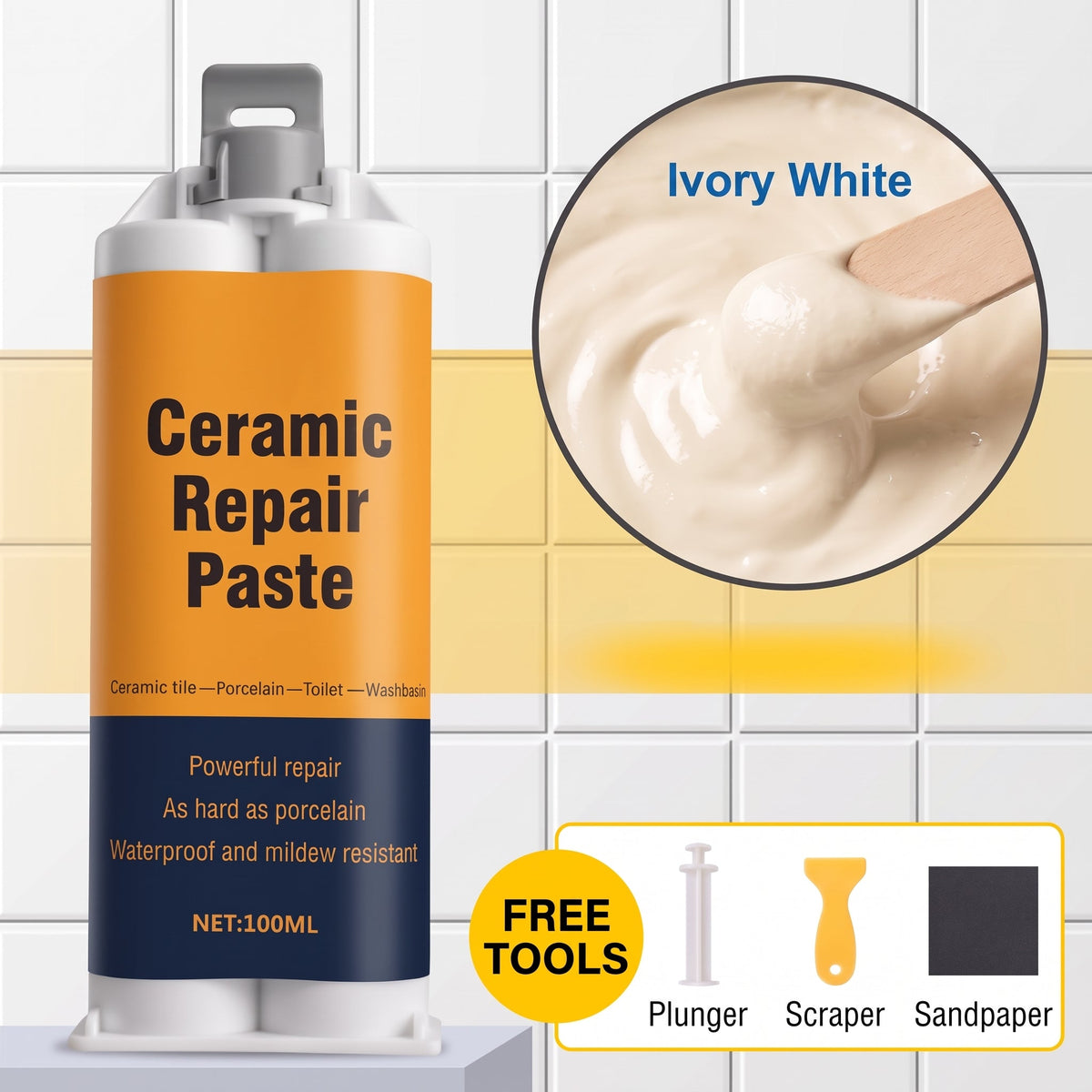 💕Buy 1 Get 1 Free🏠🛠Twin-Tube Ceramic Tile Repair Paste