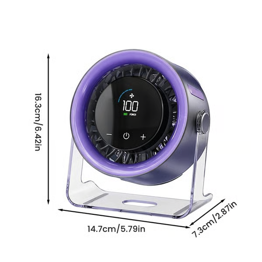 Silent portable desktop fan
