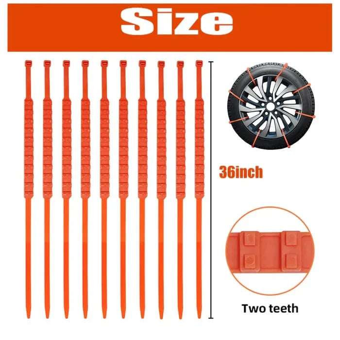 🔥2026 Winter Hot Sale🔥Universal Reusable Anti-skid PE Tire Chains