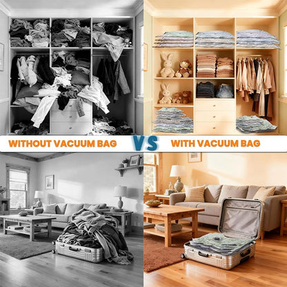 🔥 LAST DAY 49% OFF-Cordless Travel Vacuum Storage Compression Bag Set - TSA Approved & Reusable | Up to 80% More Space