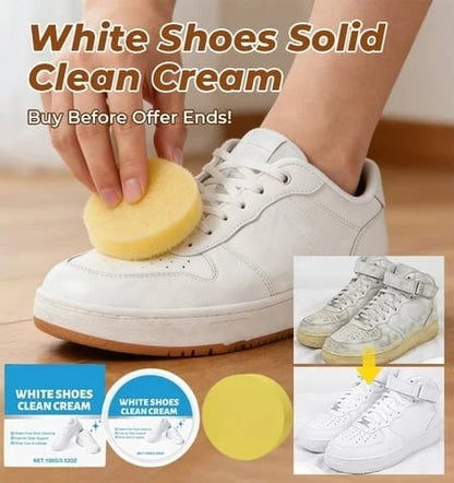 White Shoes Solid Clean Cream