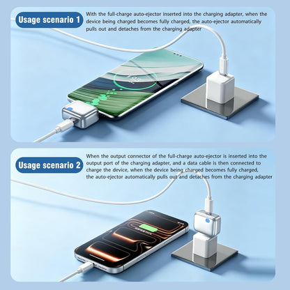 Smart Auto-Disconnect Cable: 100W PD Fast Charging, AI-Powered Overcharge Protection for iPhone, Android, Laptop & Earphones