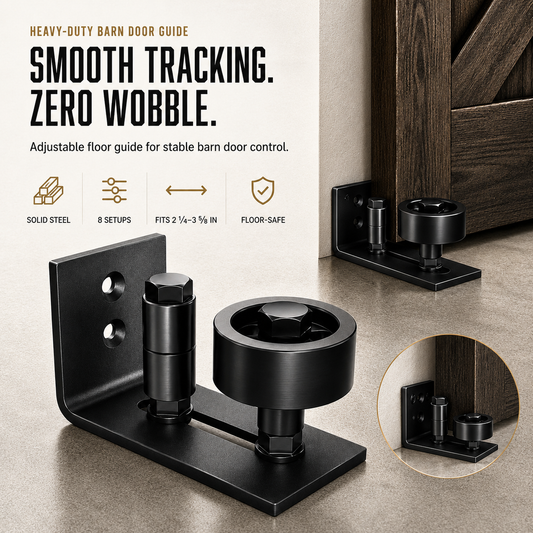 🔥 LIMITED-TIME 30% OFF 🚪 Stop Barn Door Wobble – Adjustable Floor Guide for Smooth, Stable Sliding
