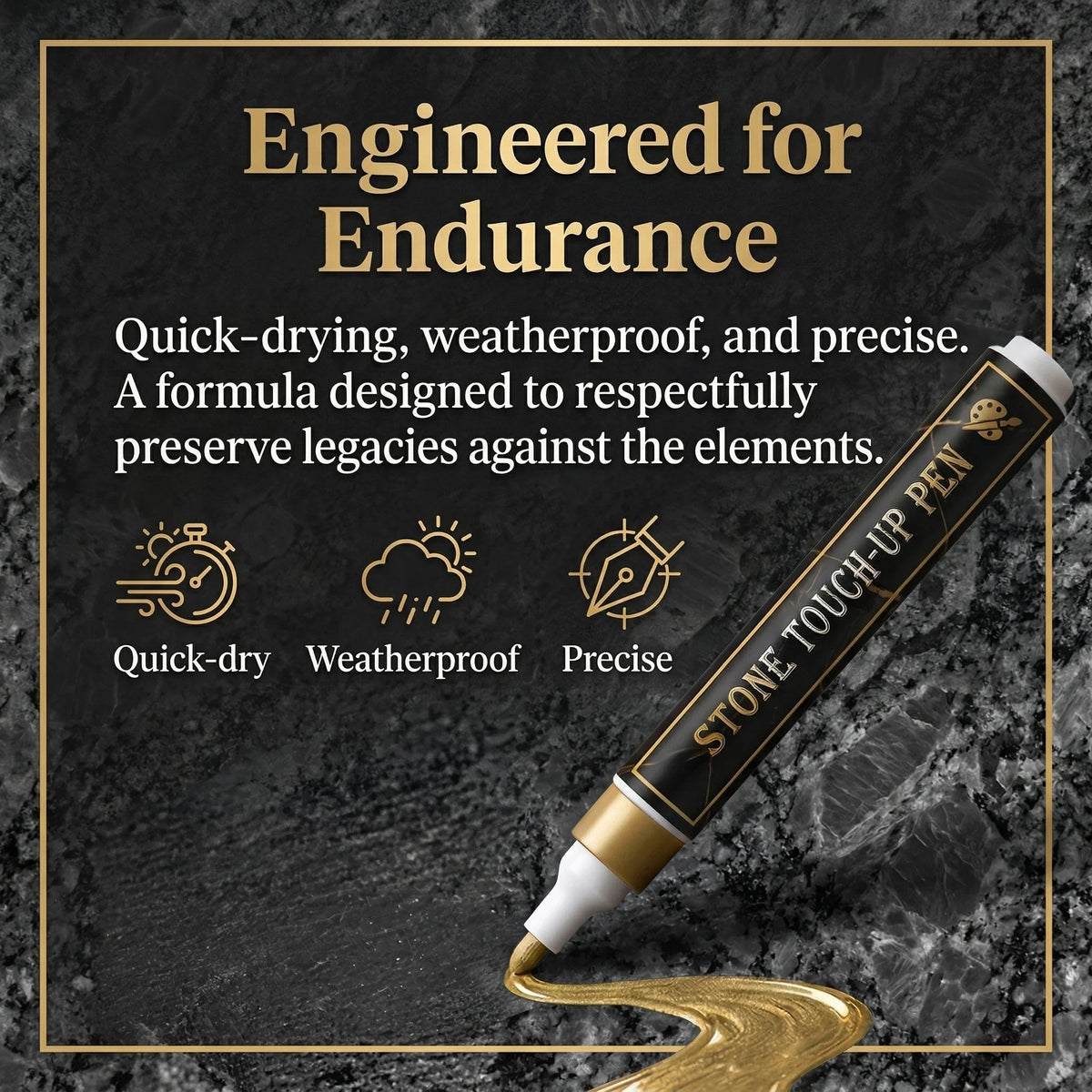 🔥Buy one get one free🔥🐦Golden Tombstone Marker Pen for Restoring Faded Grave Inscriptions