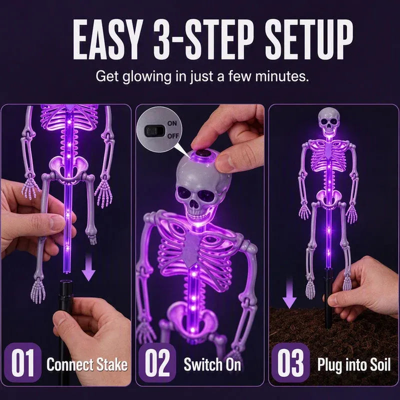 ?? LIMITED TIME 50% OFF ?? Halloween Skeleton Solar Lights ? Create A Spooky Glow For Your Yard Tonight