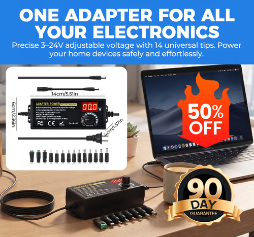 Adjustable Universal Power Supply Adapter Tips