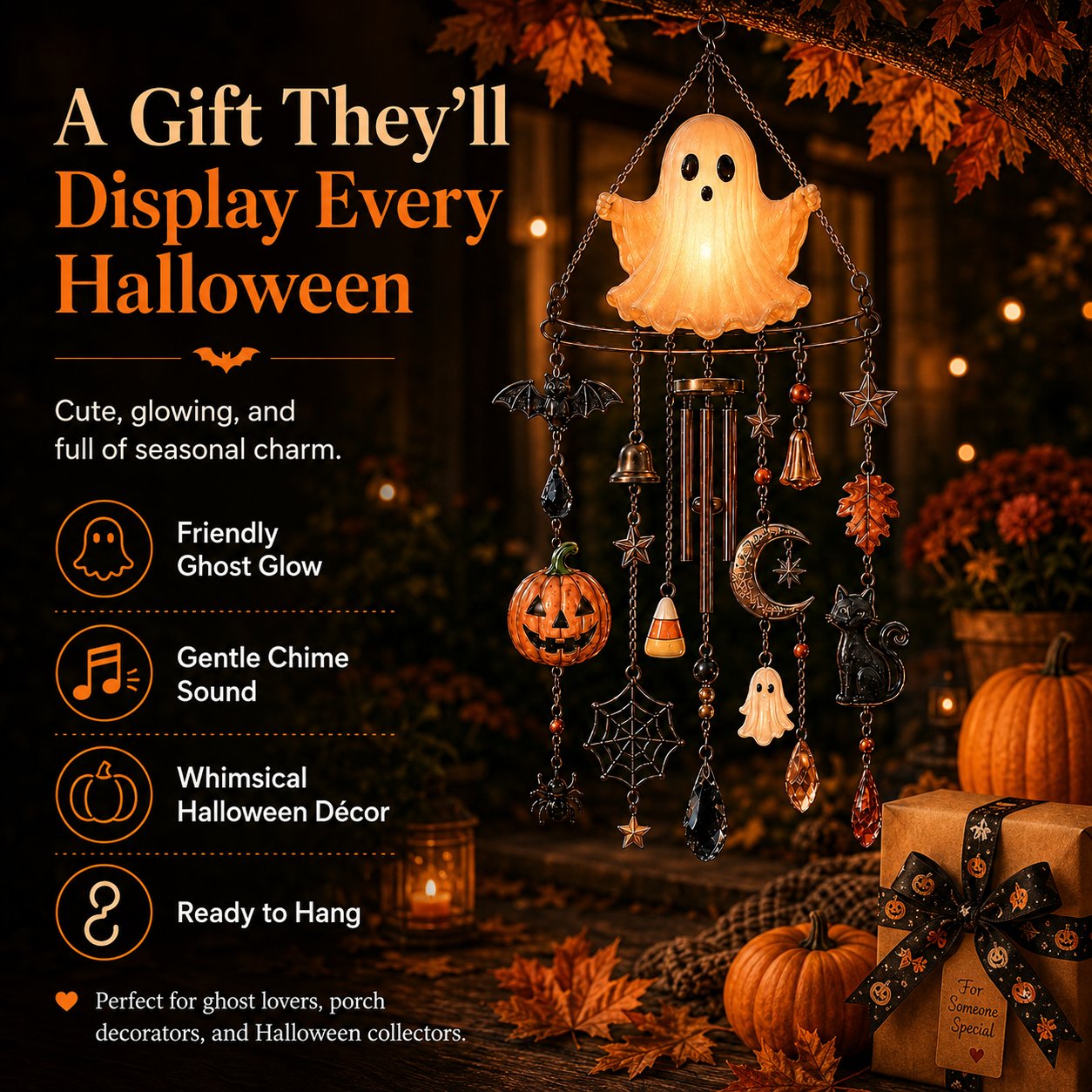 ??LAST DAY 50% OFF - ?? Haunted Glow Ghost Wind Chime