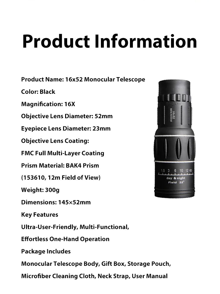 ⏳ HOT SALE🔥Used by American Mountain Guides! 100x HD Monocular, IPX5 Waterproof & Fog-Proof🧭🔭