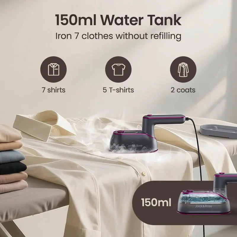 FallDealsForYou  Foldable 2-in-1  Handheld Iron - Fast Heating, 150ml Water Tank, Large Soleplate, Compact Lightweight Travel-Ready Garment Steamer & Ironing Machine for Home Clothes Refresh,  Iron, Handheld Ironing Machine