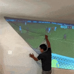 Metallic Anti-Light Projector Screen