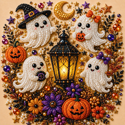 Halloween Ghost Diamond Painting Kit ¨C Pumpkin Cat DIY Home Decor
