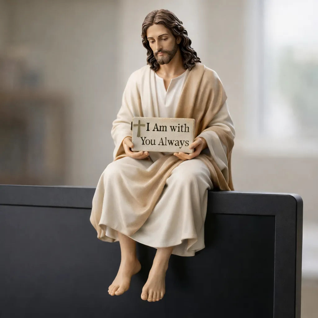 ❤️Handcrafted Jesus Figurine✝️Serene Desk Companion🙏