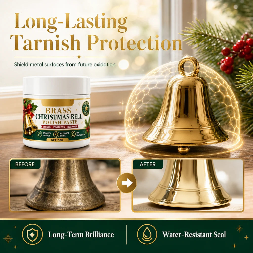📢 50% Off! Brass & Copper Polish Cream – Removes Tarnish & Restores Shine To Bells & Home Decor ✨⭐